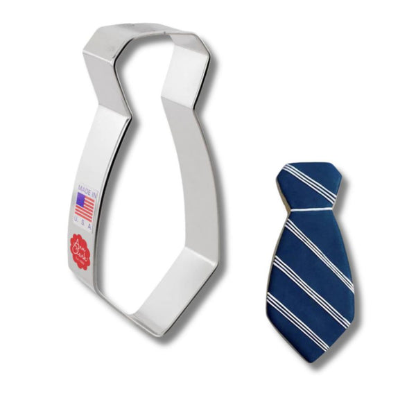 Themes cookie cutters, tie shape, precision craftsmanship, made in the USA, ideal for cookies and creative baking.