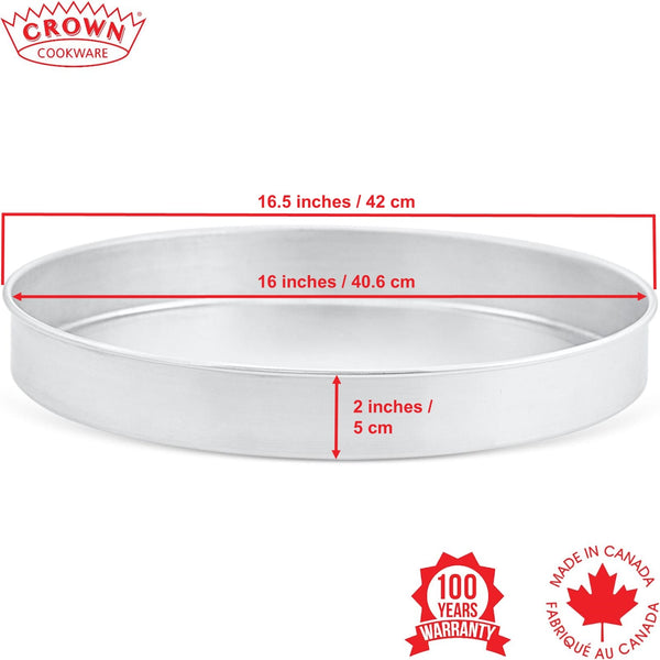 Canadian-made cookware and bakeware, Premium quality aluminum bakeware, Commercial-grade kitchenware made in Canada, Crown Cookware factory in Toronto, Professional baking pans for home and business, Durable cake pans made in Canada, High-performance cooking tools for chefs, 16x2 round cake pan