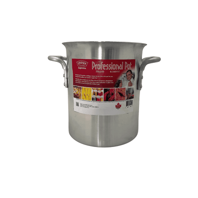 STOCKPOT 1/8" ALUM W/COVER, 9L 8.5"D X 10.5"H, Made in Canada - Crown Cookware