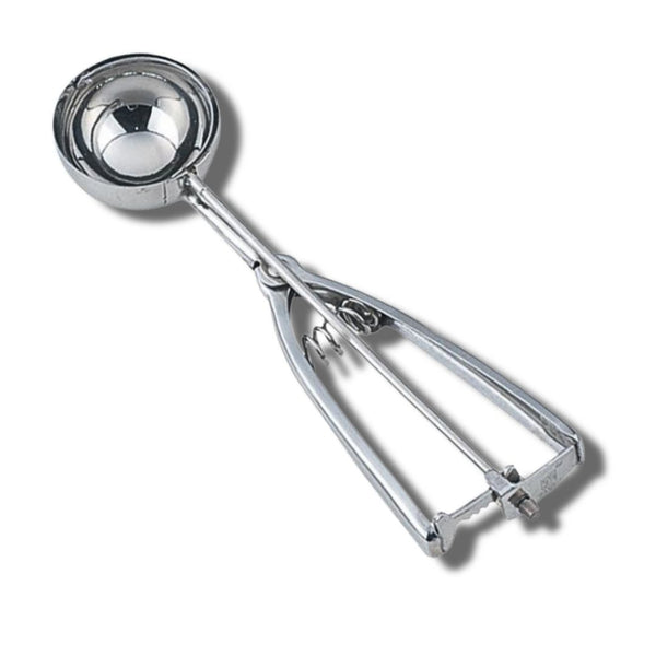 Stainless steel ice cream disher, 1 1/4 oz, 1 7/8 inch, durable and easy to use for perfect scoops.