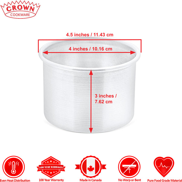 Round Cake pans, 3 inch Deep, Made in Canada