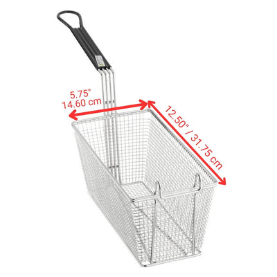 Commercial Fryer Basket 12.50" x 5.75" - Crown Cookware