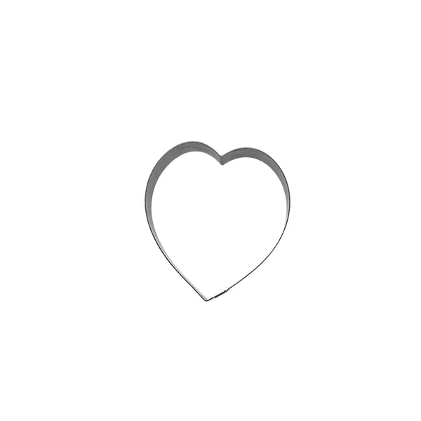 1 inch stainless steel heart cake ring made in Canada, ideal for baking love-themed desserts and treats.