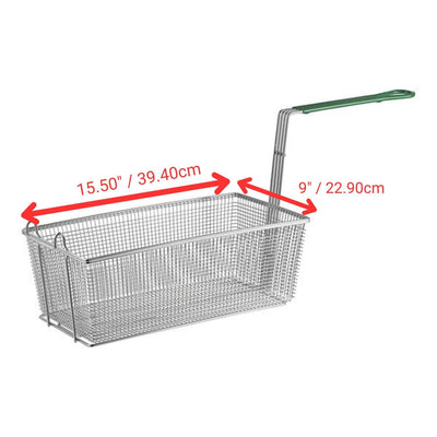 Commercial Fryer Basket 15.30" x 9" - Crown Cookware