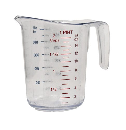 925-80571 MEASURING CUPS 1 PINT / 500ML PC - Crown Cookware