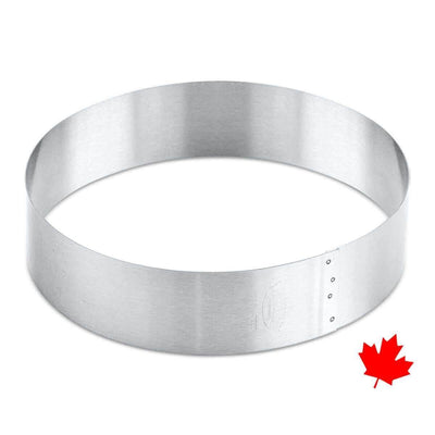 1" to 1.75" Height Cake Ring, Stainless Steel, Made in Canada - Crown Cookware