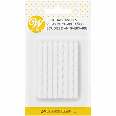 Candles Solid White 2.5 Inches - 24 Pieces - Crown Cookware