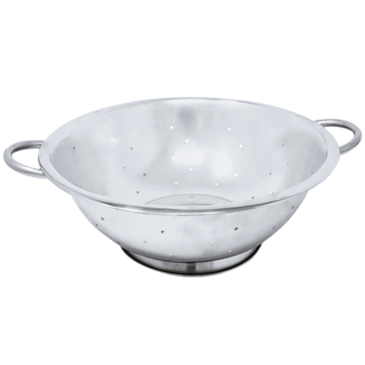 Canadian-made cookware and bakeware, Premium quality aluminum bakeware, Commercial-grade kitchenware made in Canada, Crown Cookware factory in Toronto, Professional baking pans for home and business, Durable cake pans made in Canada, High-performance cooking tools for chefs, Colanders Stainless Steel - Crown Cookware, pasta strainer