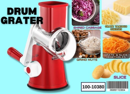 DRUM GRATER, GRINDER, NUT & CHEESE SUCTION CUP - Crown Cookware