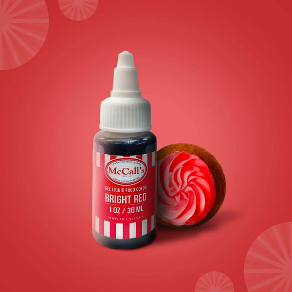 FOOD COLOURING GEL - Gel Food Colour, Red, Bright, High-Quality, Vibrant, McCall's