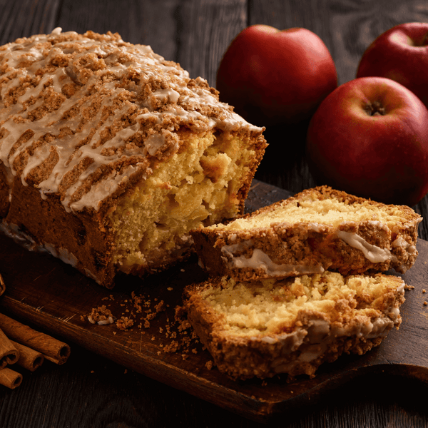 LOAF PAN (4 X 13 X 4 INCH) - Apple loaf cake that was baked in the food-grade aluminum loaf pan - Crown Cookware