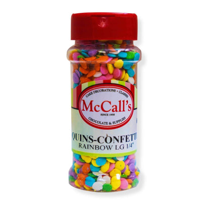 Quins Confetti Rainbow Large 1/4" 60g - Crown Cookware