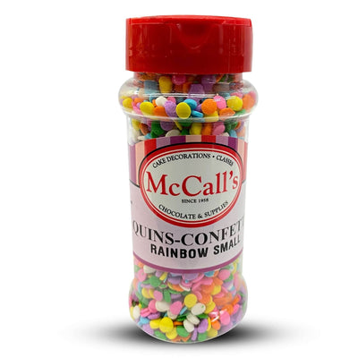 Quins Confetti Rainbow Small 1/8" 65g - Crown Cookware
