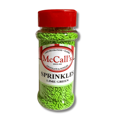 Canadian-made cookware and bakeware, Premium quality aluminum bakeware, Commercial-grade kitchenware made in Canada, Crown Cookware factory in Toronto, Professional baking pans for home and business, Durable cake pans made in Canada, High-performance cooking tools for chefs, SPRINKLES LIME GREEN 80G - Crown Cookware, cake decorations, green sprinkles