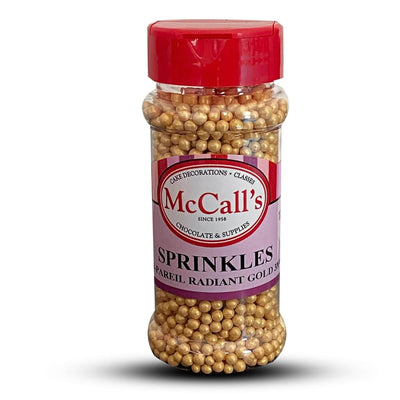 SPRINKLES NON PAREIL RADIANT GOLD 3MM 100G - Crown Cookware