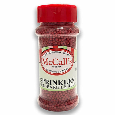 SPRINKLES NON PAREIL RED 100G - Crown Cookware