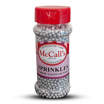 SPRINKLES NON PAREIL SATIN SILVER 3MM 100G - Crown Cookware