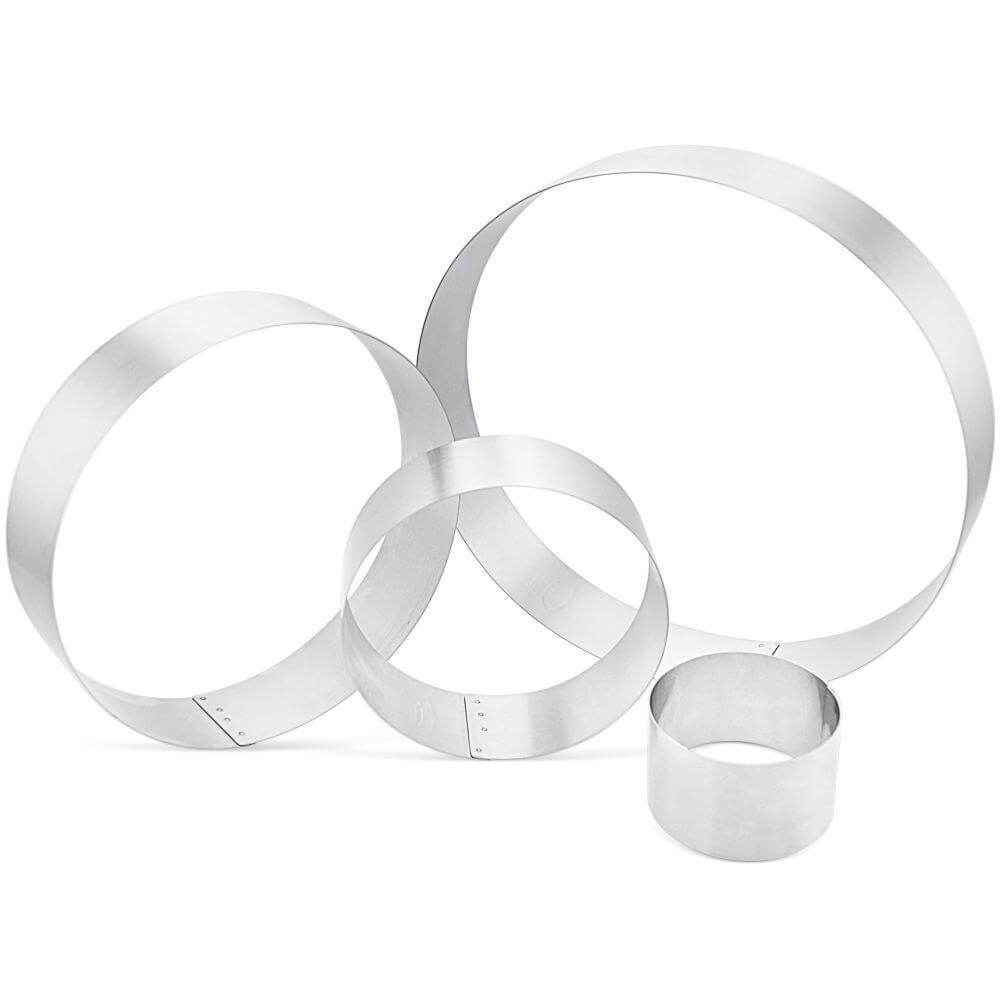 Crown Cake Rings, Stainless Steel, Heavy Duty, Rust Free