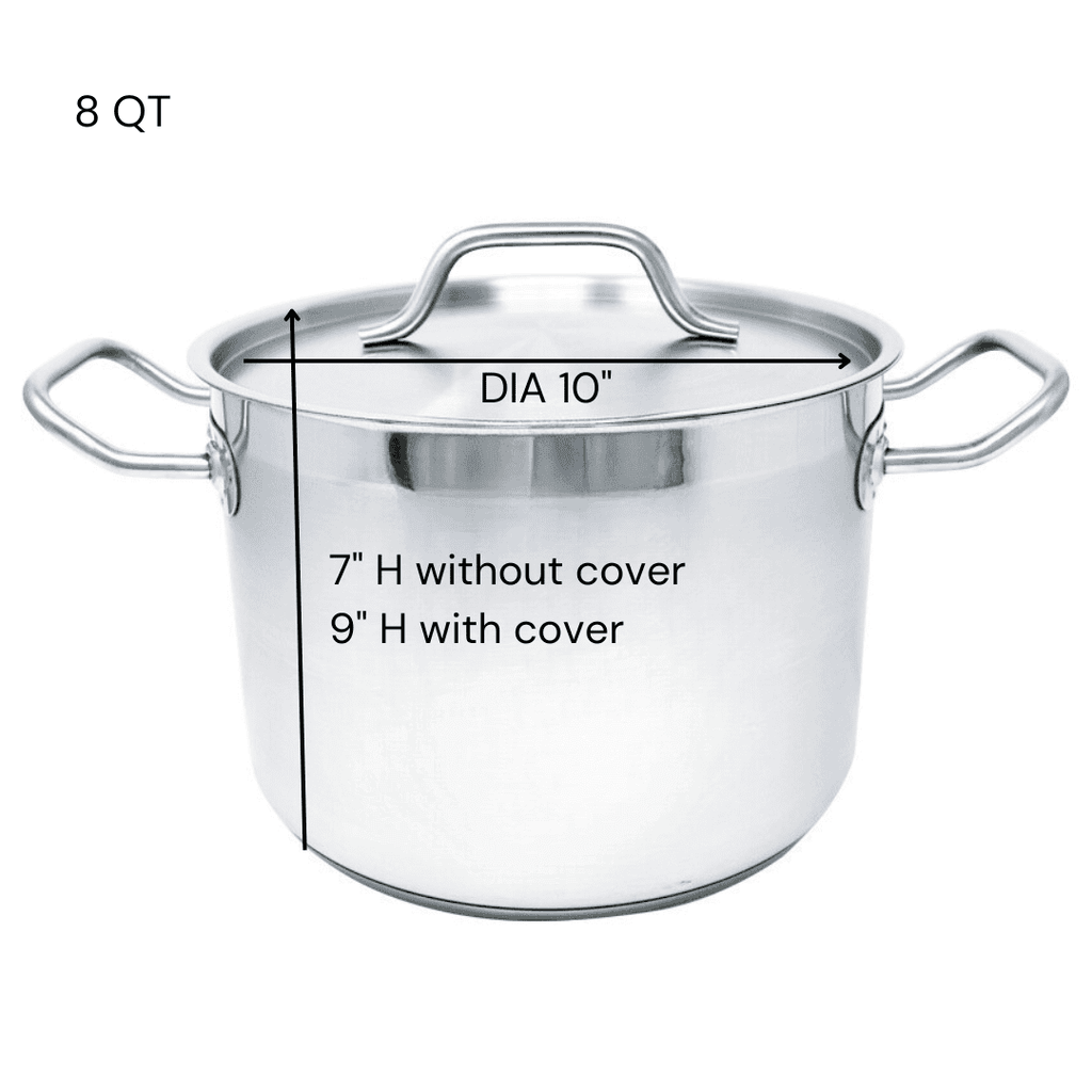 STAINLESS STEEL STOCK POT WITH COVER