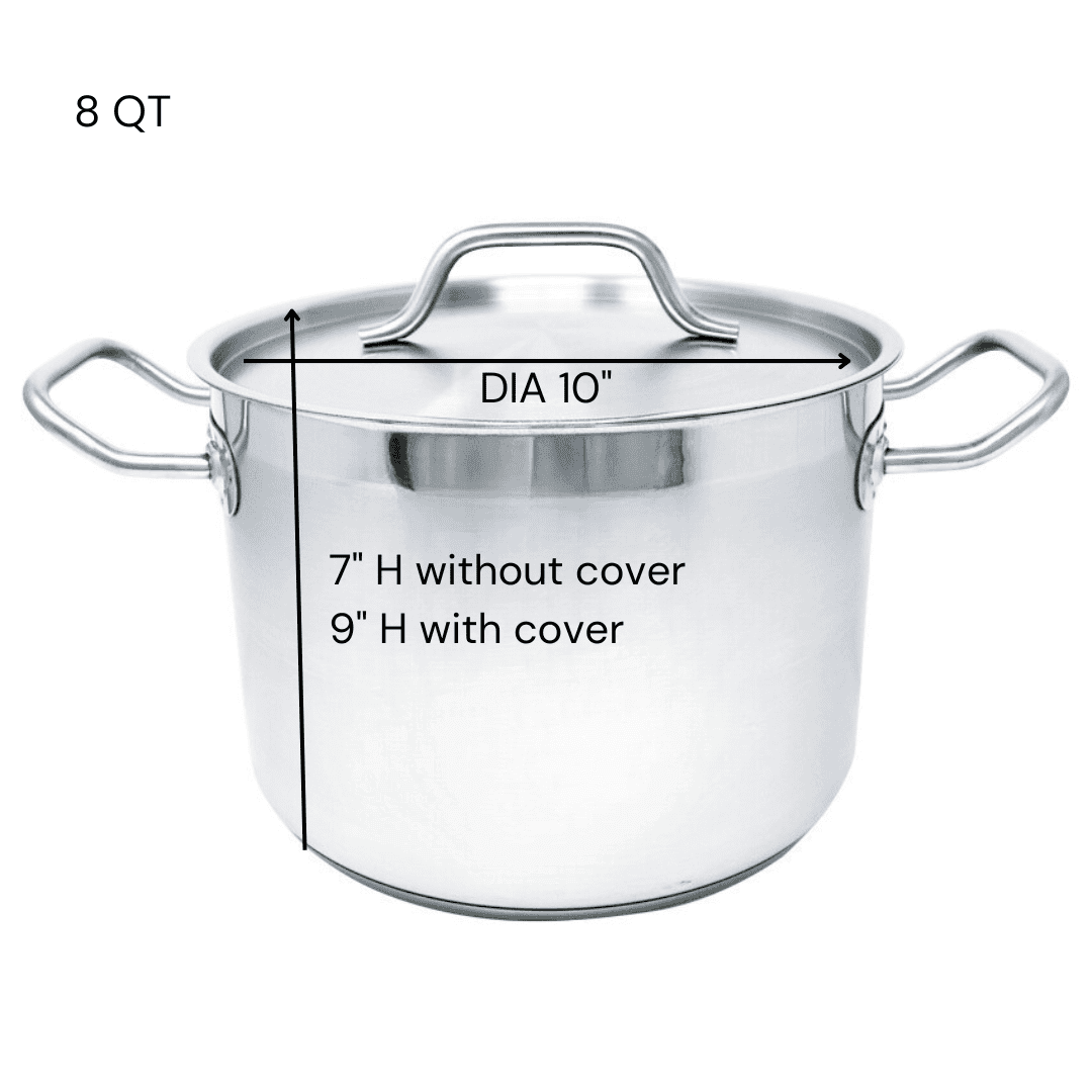 STAINLESS STEEL STOCK POT WITH COVER