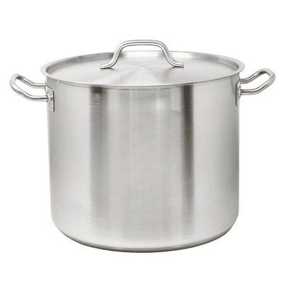 STAINLESS STEEL STOCK POT WITH COVER - Crown Cookware
