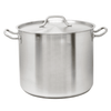 STAINLESS STEEL STOCK POT WITH COVER - Crown Cookware