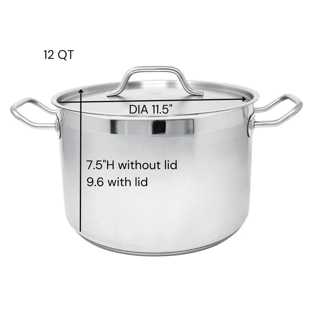 STAINLESS STEEL STOCK POT WITH COVER