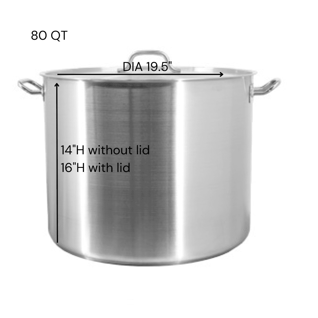 STAINLESS STEEL STOCK POT WITH COVER