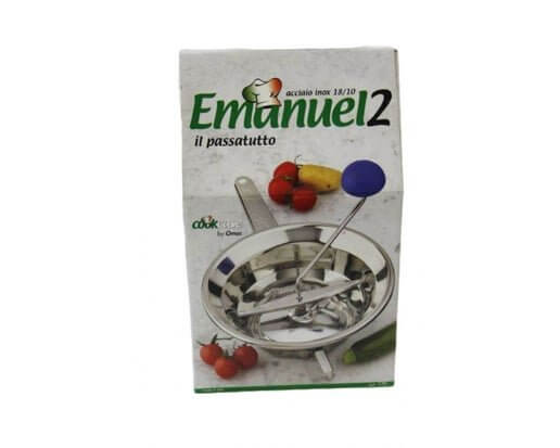TOMATO/ VEG MILL 18/10 SS EMANUEL2 20CM - Tomato Machine, Vegetable Mill, Italian Made, Food Preparation Machine