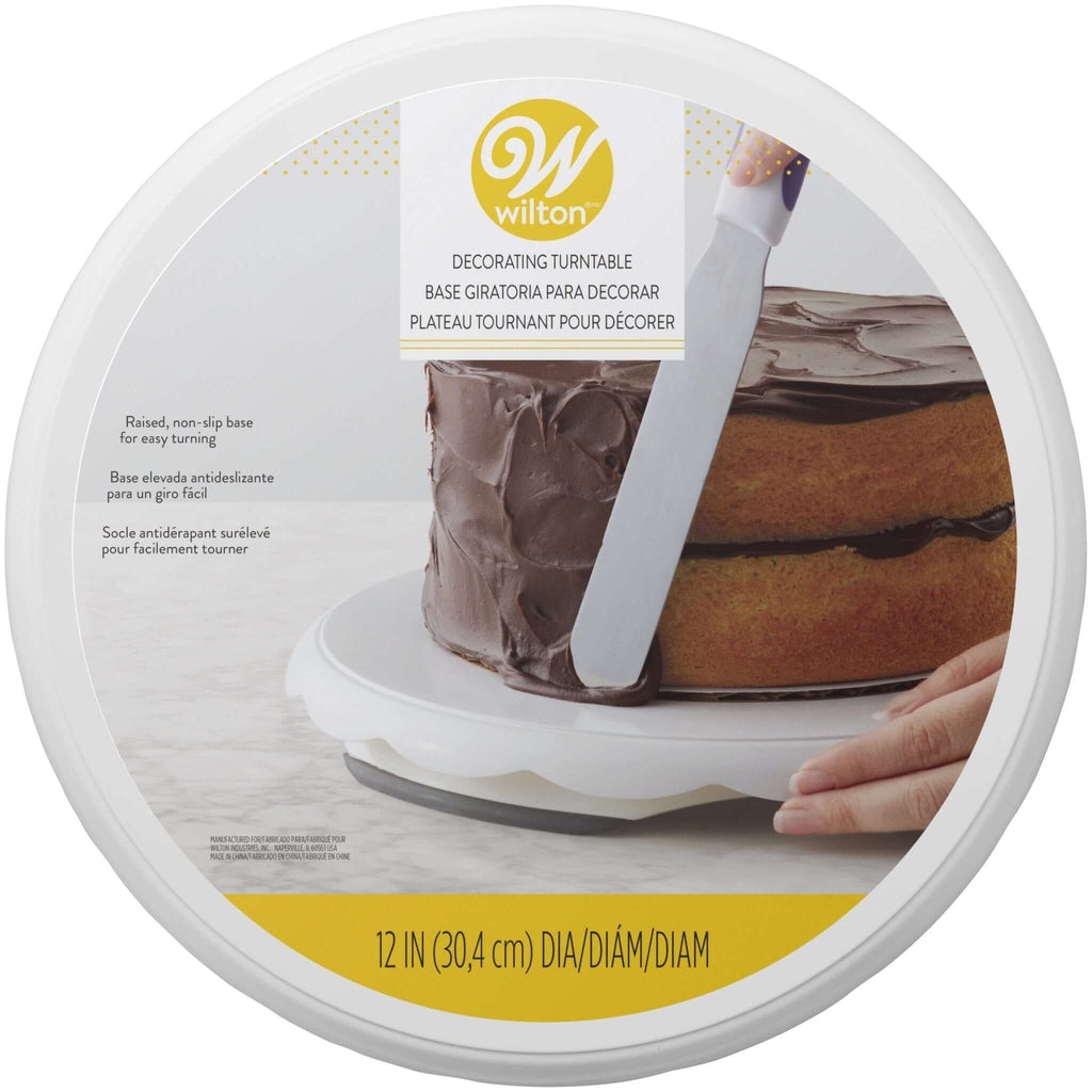TURNTABLE DECORATING WILTON - Cake Decorating Table, Rotating Cake Stand, Plastic, 12"