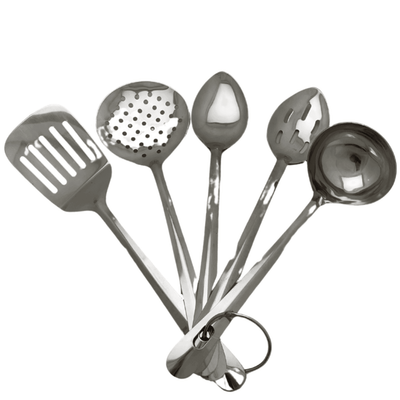 STAINLESS STEEL 5 PC UTENSIL SET - cake pan , cake , made in canada ,Crown Cookware , pizza pan , pots , bakery, cookware, bakeware