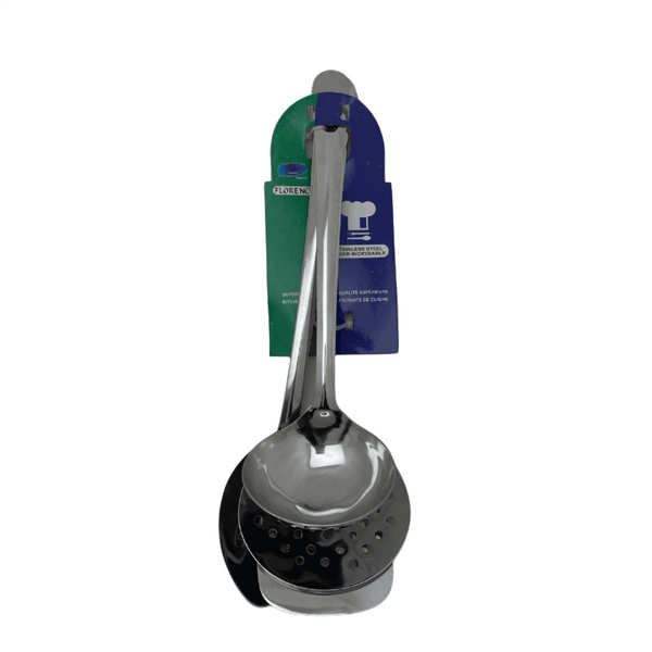 STAINLESS STEEL 5 PC UTENSIL SET - Ladle, Skimmer, Slotted Spoon, Slotted Turner, Solid Spoon, 33.02 cm, High-Quality 