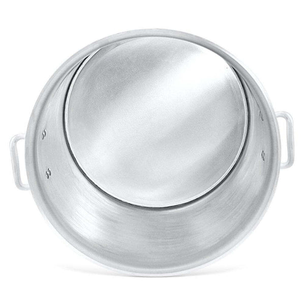 Low Stock Pot Braziers 35Q / 32L - Durable stainless steel with a low profile, perfect for even cooking and large quantities - INSIDE VIEW - Crown Cookware
