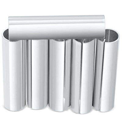 Set of stainless steel cannoli tubes for baking Italian pastries, perfect for creating crispy shells to fill with delicious fillings.
