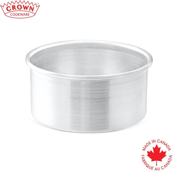 Round Cake Pan Sets, 2 inch Deep - Crown Cookware, 6 inch round cake tin, round pan sizes: pan 8, pan 6, pan, pan 4