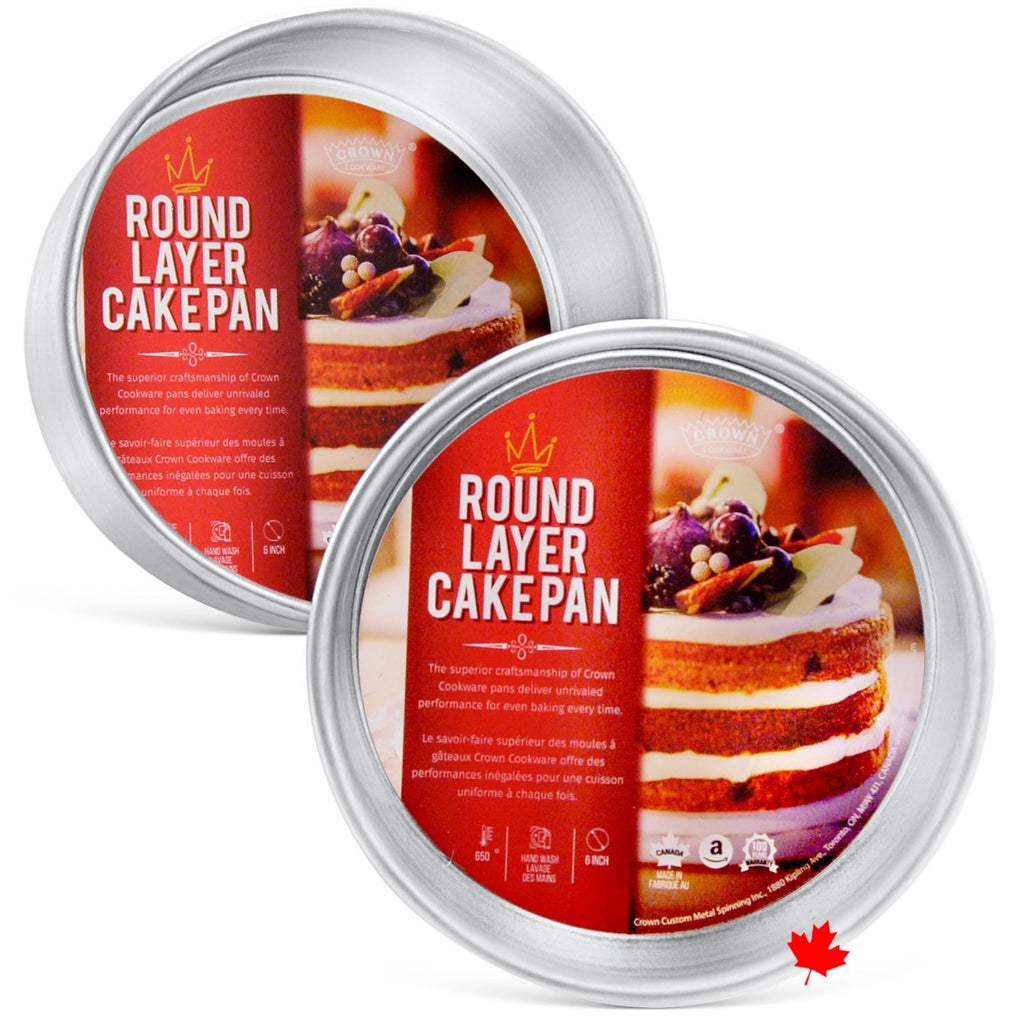 Round Cake Pan Sets, 2 inch Deep - Crown Cookware, baking set, 8 round, 6 round