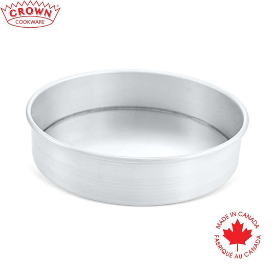 Round cake pan, 2 inches deep, high quality, durable, food-grade aluminum baking pan (7" pan) - Crown Cookware