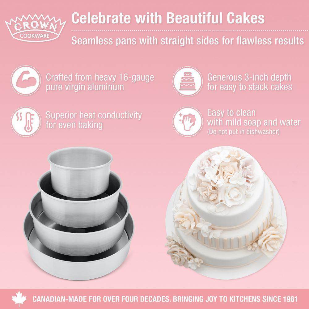 Round Cake pans, 3 inch Deep, Made in Canada - Crown Cookware