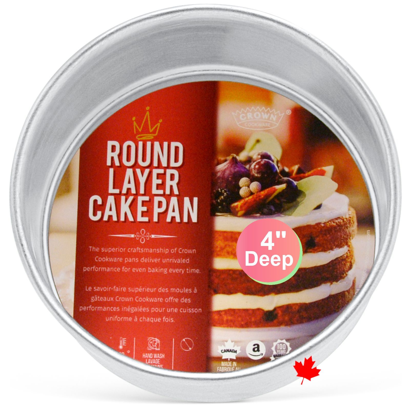 Round Cake Pans, 4 inch Deep - Crown Cookware