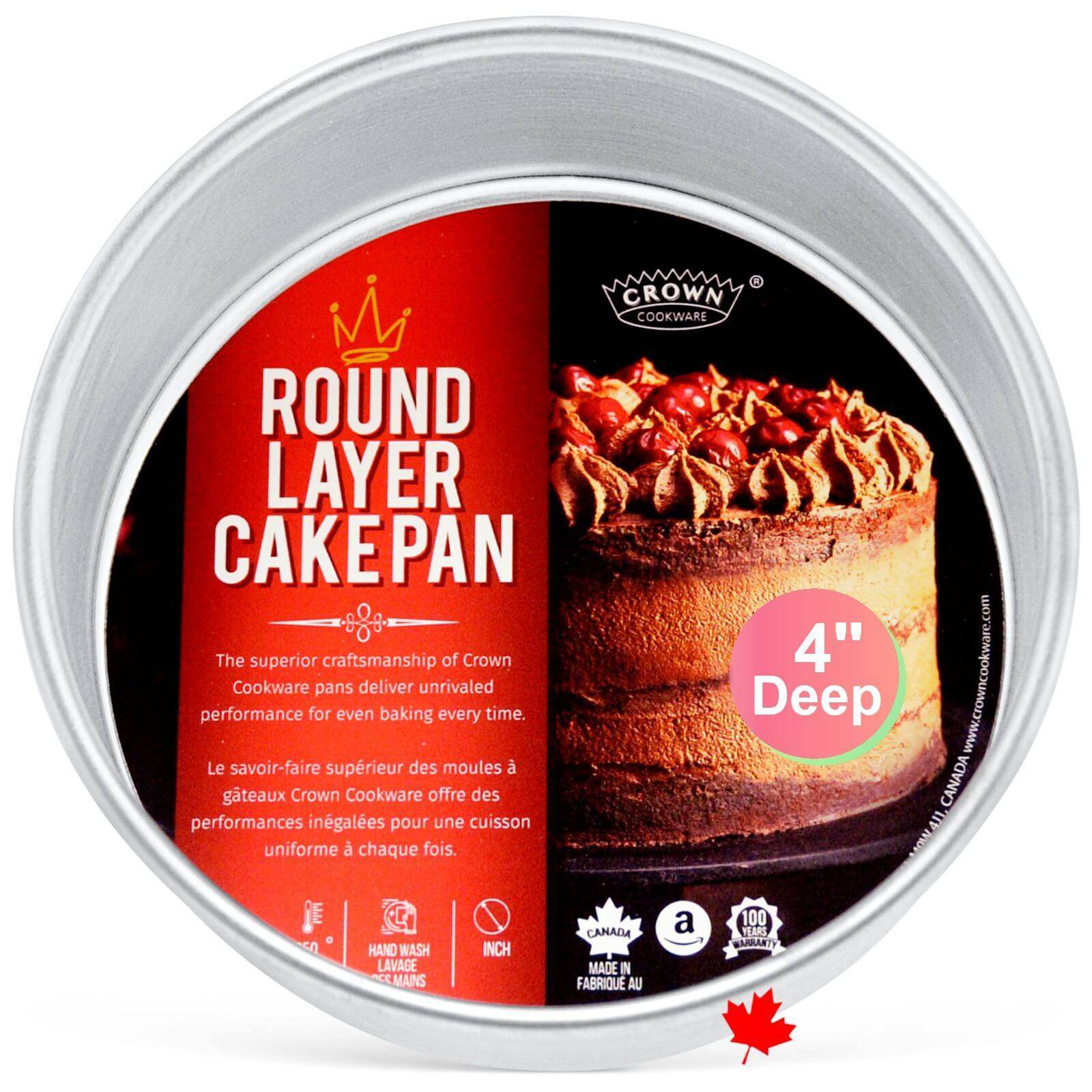 Round Cake Pans, 4 inch Deep, Canadian-Made, Crown Cookware